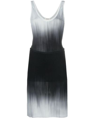 Peter Do Faded-effect Detachable-panel Dress - Gray