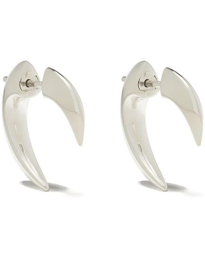 Shaun Leane Silver Mini Talon Earrings - White