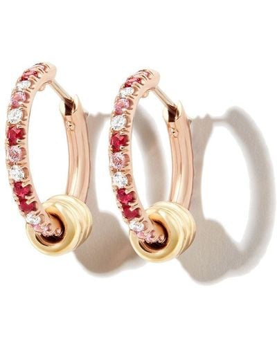 Spinelli Kilcollin Boucles d'oreilles en or rose 18ct serties de rubis et diamants