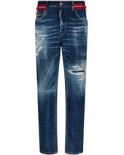 DSquared² Ripped Slim-fit Jeans - Blue