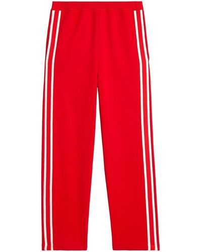 Ami Paris Side-stripe Drawstring Track Pants - Red