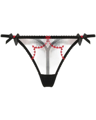 Agent Provocateur String à broderies cœur - Noir