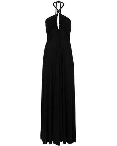 Proenza Schouler Matte Jersey Halterneck Dress - Black
