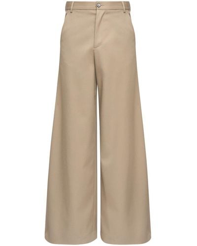 MM6 by Maison Martin Margiela Tailored Wide-leg Trousers - Natural