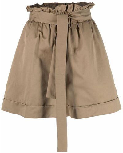 FEDERICA TOSI Shorts mit Paperbag-Taille - Grün