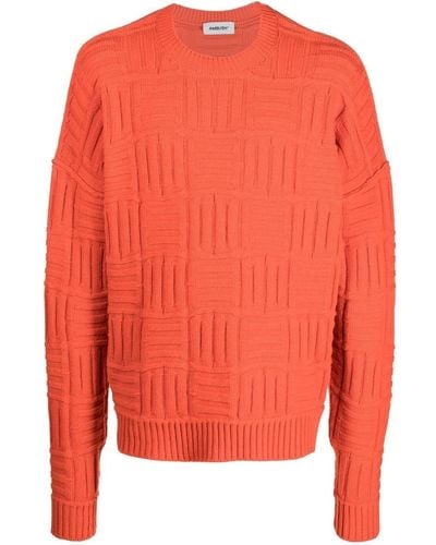 Ambush Monogram Knitted Jumper - Orange
