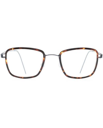 Lindberg Eckige Brille in Schildpattoptik - Braun