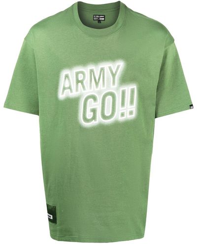 Izzue T-Shirt mit Slogan-Print - Grün