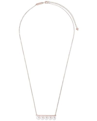 Tasaki 18kt Rose Gold Balance Signature Necklace - White