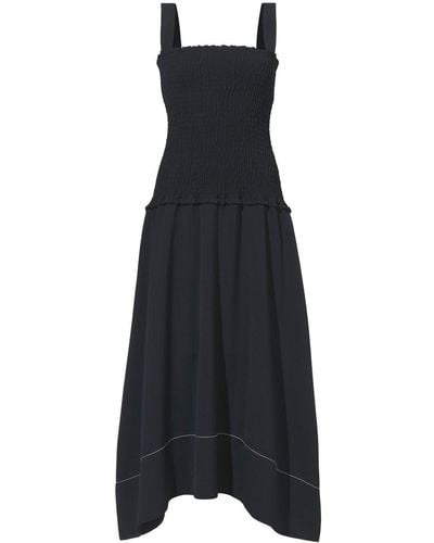 Proenza Schouler Midi-jurk Met Ruches - Zwart