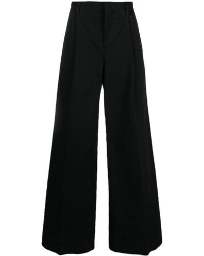 Moschino Pleat-detailing Wide-leg Trousers - Black