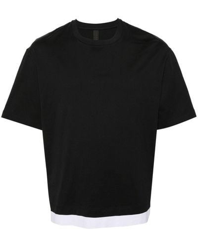Neil Barrett T-shirt con design a strati - Nero