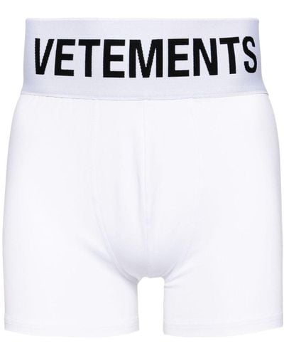 Vetements Logo-waistband Boxers - White