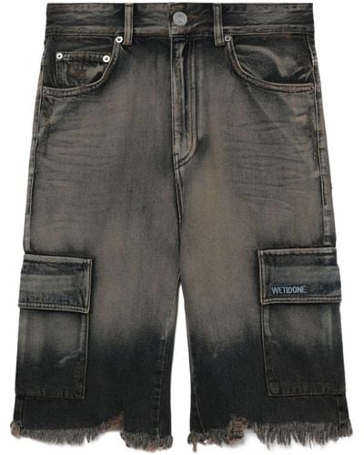 we11done Pantalones cortos con diseño degradado - Gris