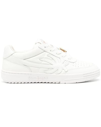 Palm Angels Palm Beach University Leather Trainers - White