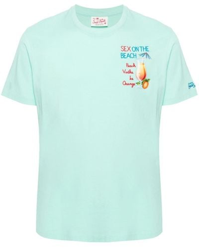 Mc2 Saint Barth Beach Cocktail Cotton T-shirt - Blue