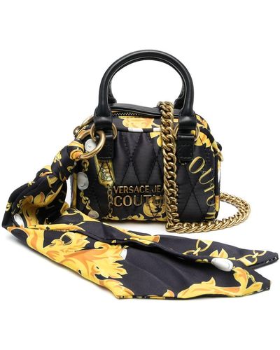 Versace Couture Chain Quilted Mini Bag - Black