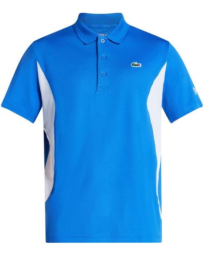 Lacoste X Novak Djokovic Logo-embroidered Polo Shirt - Blue