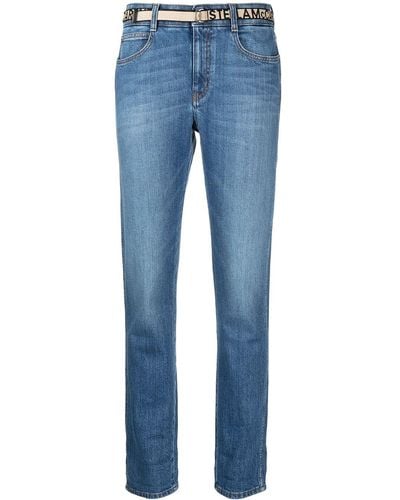 Stella McCartney Jeans slim crop - Blu