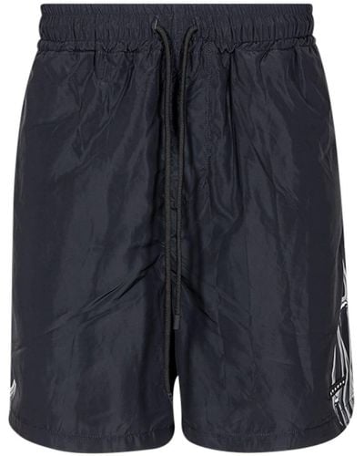 Stampd Pantalones cortos de deporte Chrome Flame Black - Azul