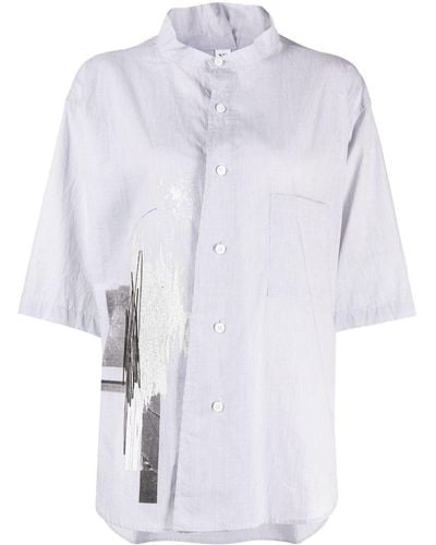 Y's Yohji Yamamoto T-Shirt mit lockerem Schnitt - Weiß