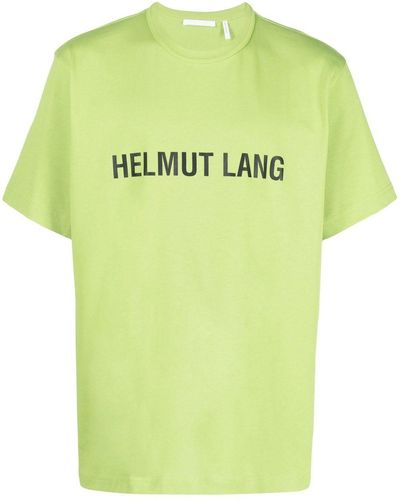 Helmut Lang T-Shirt mit Logo-Print - Grün