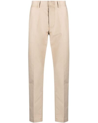 Tom Ford Pantalon en coton à coupe fuselée - Neutre