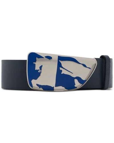 Burberry Shield Ekd Leather Belt - Blue