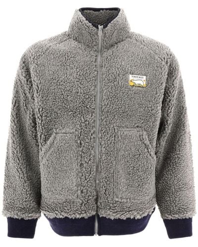 Human Made Embroidered-logo High Neck Jacket - Gray