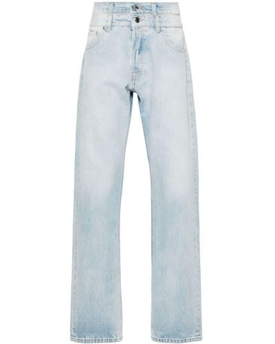 VTMNTS Double-waistband Straight-leg Jeans - Blue