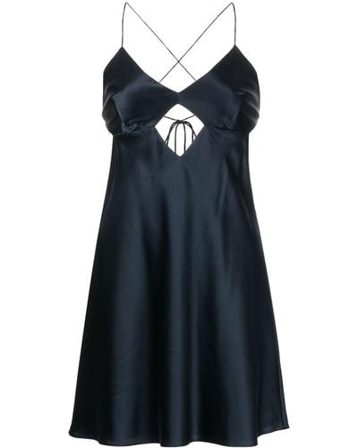 Michelle Mason Cut-out Detail Mini Dress - Blue