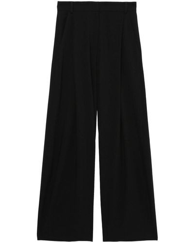SJYP Concealed-fastening Palazzo Trousers - Black
