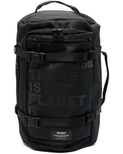 Ecoalf Baku Slogan-print Backpack - Black