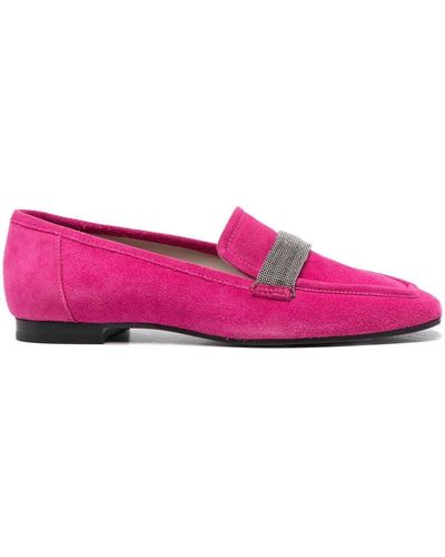 Fabiana Filippi 15mm Slip-on Suede Loafers - Pink