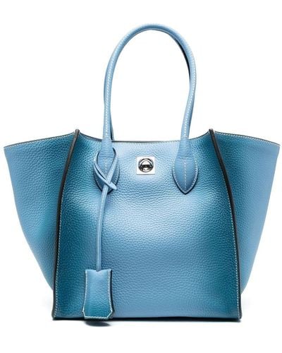 Ermanno Scervino Leather Tote Bag - Blue