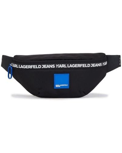 Karl Lagerfeld Urban Logo-appliqué Belt Bag - Blue