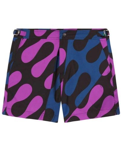 Emilio Pucci Abstract Print Swimshorts - Purple