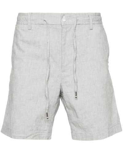 BOSS Mélange-effect Bermuda Shorts - Gray