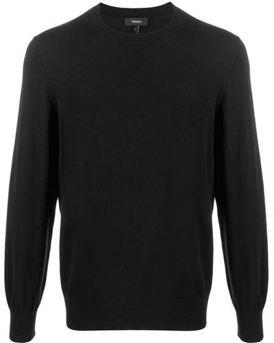 Theory Long Sleeve Knitted Sweater - Black