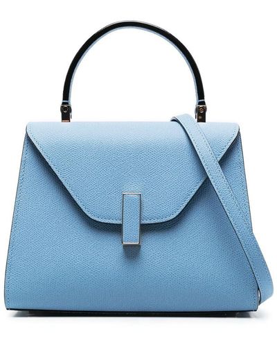 Valextra Iside Leather Crossbody Bag - Blue
