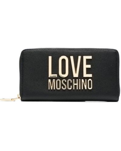 Love Moschino Logo-lettering Zipped Wallet - Black