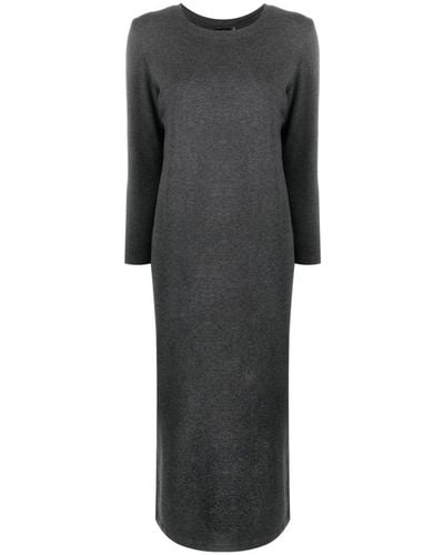 Norma Kamali Round-neck Midi Sweater Dress - Gray