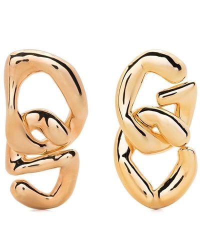 Gcds Logo-drop Earrings - Metallic