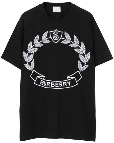 Burberry Chaqueta con logo estampado - Negro