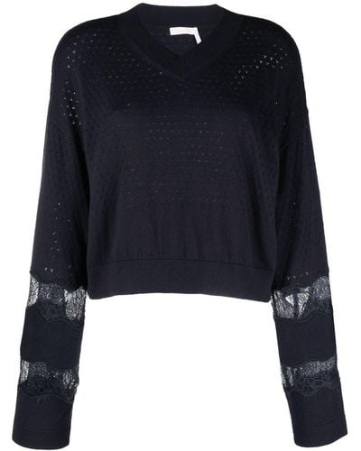 See By Chloé Puff-sleeve Sweater - Blue