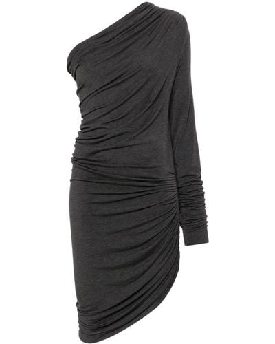 Norma Kamali Lazy Diana Ruched Minidress - Black