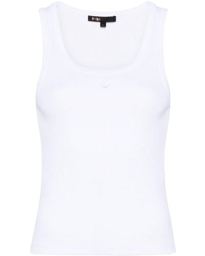 Maje Clover-embroidered Tank Top - White