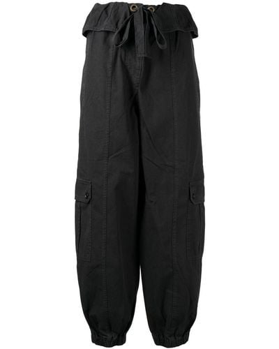 Ulla Johnson Drawstring-waist Cargo Trousers - Black