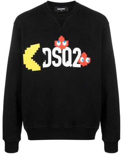 DSquared² Sweater Met Logoprint - Zwart