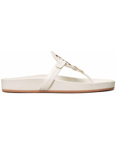 Tory Burch Miller Cloud Leather Sandals - White